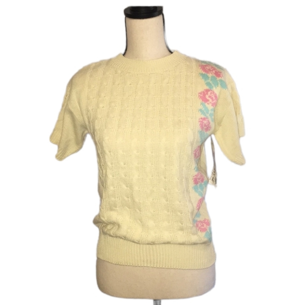 Knit Billie Jo Comfort 12 Rose Cable Knit Shirt Juniors 13